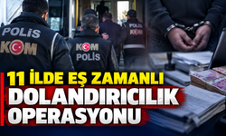 11 ilde eş zamanlı dolandırıcılık operasyonu