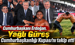 Cumhurbaşkanı Erdoğan, Yağlı Güreş Cumhurbaşkanlığı Kupası'nı takip etti