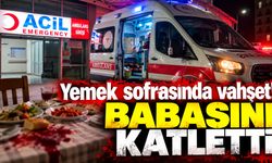 Yemek sofrasında vahşet! Babasını katletti