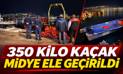 350 kilo kaçak midye ele geçirildi