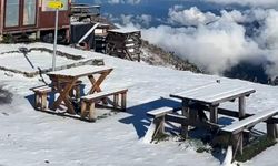Rize'nin yayları beyaza büründü