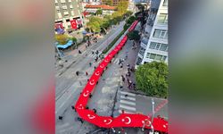 Samsun'da Cumhuriyet Bayramı 1919 metrelik Türk bayrağıyla kutlandı