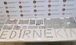 Edirne'deki sınır kapılarında 7 bin 160 parça tarihi eser ele geçirildi