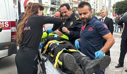 Antalya İl Emniyet Müdürü kaza yapan personelinin elini bırakmadı