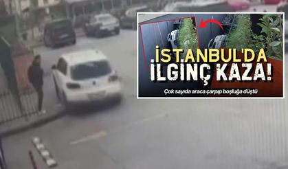Otoparkta yaşanan ilginç kaza kamerada!  Aracın altında kalmaktan son anda kurtuldu