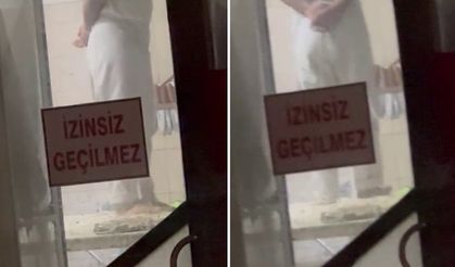 Sakarya’da skandal görüntü! Tatlı hamurunu ayağıyla çiğnedi
