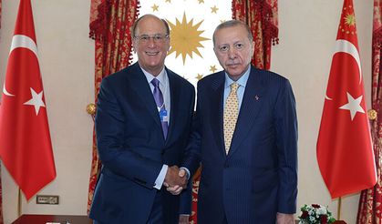 Cumhurbaşkanı Erdoğan, WEF Başkanı Fink'i kabul etti