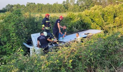 Samsun'da halk otobüsü devrildi: 15 yaralı