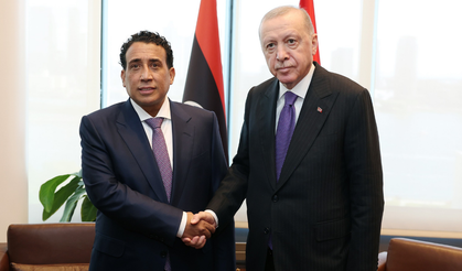Cumhurbaşkanı Erdoğan, Libya Başkanlık Konseyi Başkanı el-Menfi ile görüştü