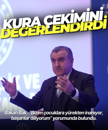 Bakan Bak, EURO 2024 kura çekimini değerlendirdi  