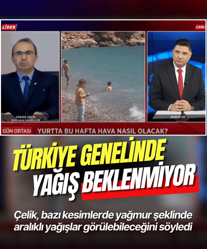 Türkiye genelinde yağış beklenmiyor