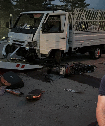 Bolu'da motosiklet ile kamyonet çarpıştı: 1 ölü, 1 yaralı