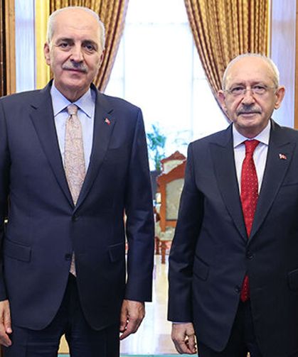 TBMM Başkanı Kurtulmuş, CHP Genel Başkanı Kılıçdaroğlu ile görüştü