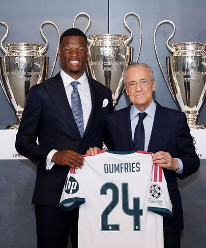 Dumfries, Real Madrid'e imzayı attı