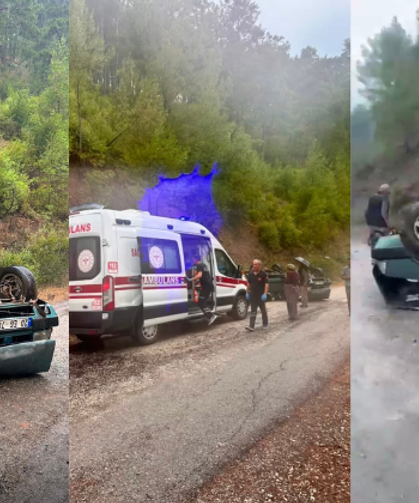 Takla atan otomobilde baba öldü, kızı yaralandı
