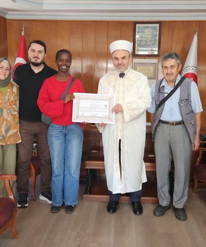Samsun'a gelin olan Kenyalı ‘Kosgei’ Müslüman oldu, 'Sıla' ismini aldı