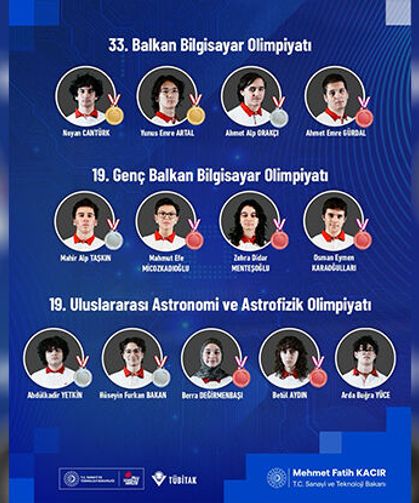 Türkiye bu yıl uluslararası bilim olimpiyatlarında madalya rekoru kırdı