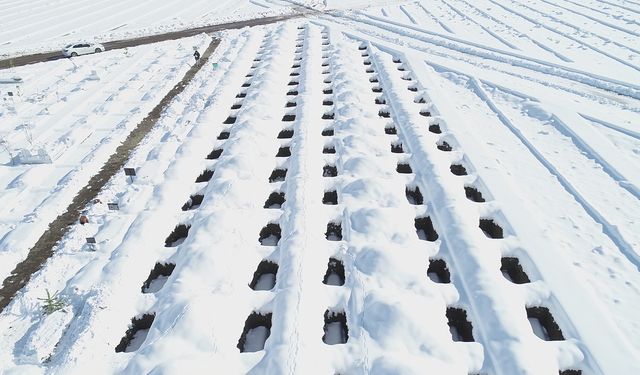Erzurum’da kış mezarları hazır