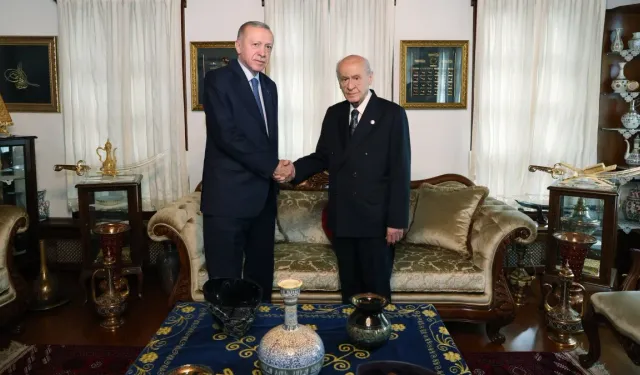 Cumhurbaşkanı Erdoğan, Devlet Bahçeli ile Ankara'da bir araya geldi