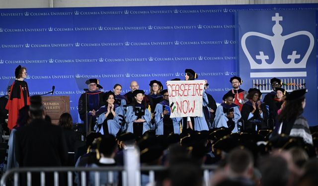 Columbia Üniversitesi'ndeki mezuniyet töreninde İsrail protesto edildi