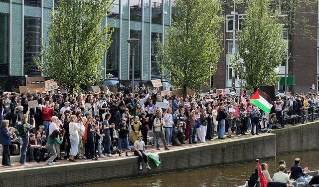 Hollanda'daki üniversitelerde Filistin eylemleri sürüyor