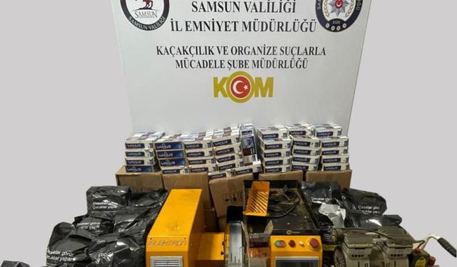 Samsun'da kaçak tütün operasyonu: 20 bin makaron ele geçirildi