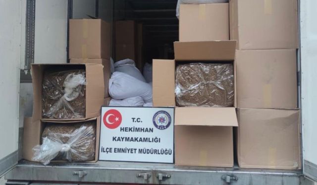 Malatya'da 7 ton kaçak tütün ele geçirildi