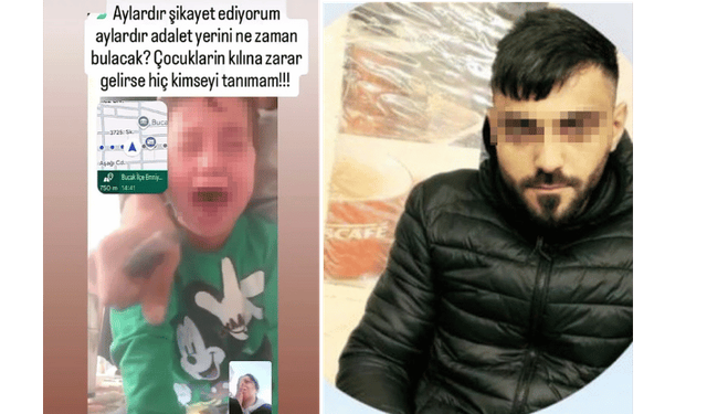 Çocuğunun boğazına bıçak dayayan cani baba gözaltında