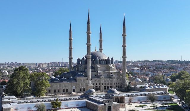 Selimiye Camii restorasyonunda 'ince işçilik' çalışmaları yapılıyor