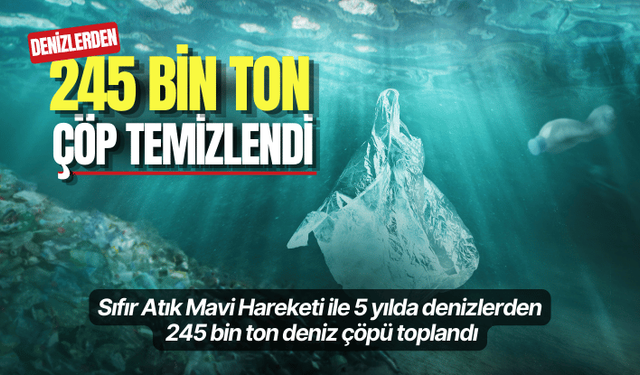 Denizlerden 245 bin ton çöp temizlendi