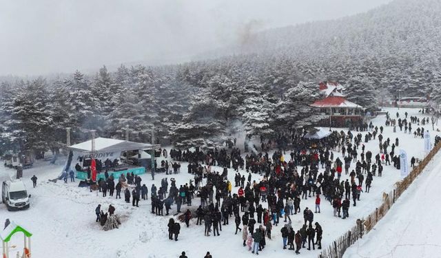 Ordu'nun bin 200 rakımlı yaylasında kış festivali