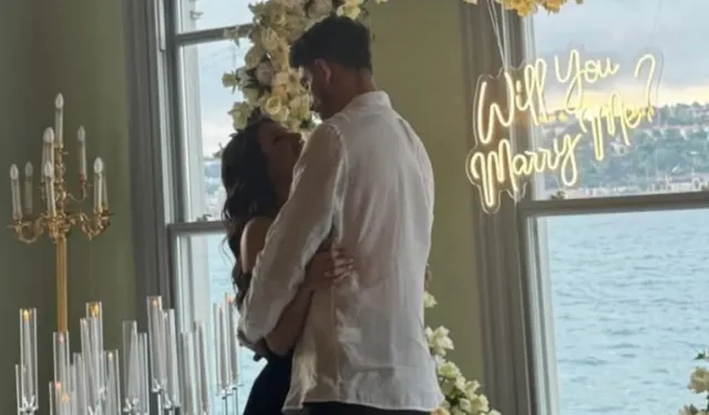 Mutluluğa ilk adım: Hazal Çağlar, Samet Akaydın’a “Evet” dedi