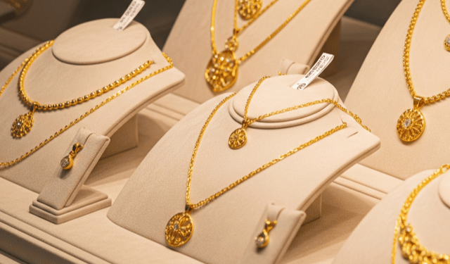 Kuyumcuya gitti, altın kolyeyi yuttu