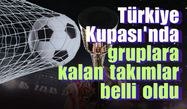 Türkiye Kupası'nda gruplara kalan takımlar belli oldu