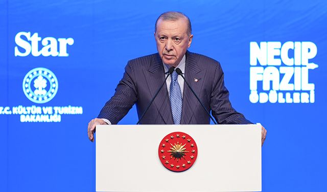 Cumhurbaşkanı Erdoğan:  Necip Fazıl Ödülleri, kültür, sanat ve fikir dünyamıza yeni bir pencere açmıştır