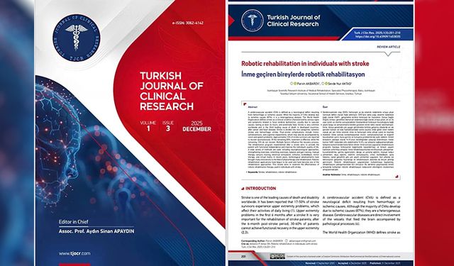 Parvin Akbarov'un bilimsel makalesi prestijli bir Türk dergisinde yayınlandı