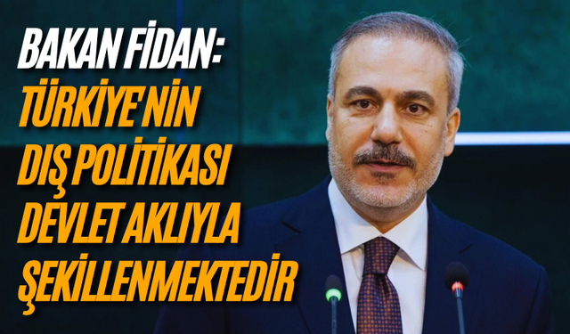Bakan Fidan: Türkiye'nin dış politikası devlet aklıyla şekillenmektedir