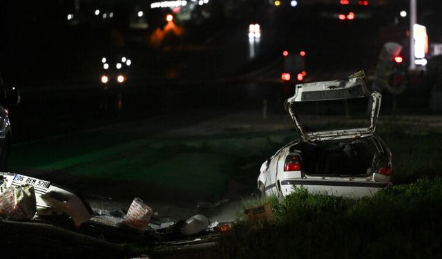 Ankara'da takla atan otomobildeki 1 kişi hayatını kaybetti
