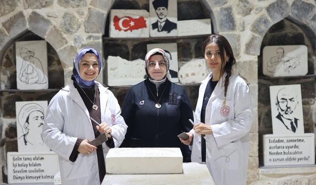 Tescilli Mardin taşına tarihi yapılardaki motifler işleniyor