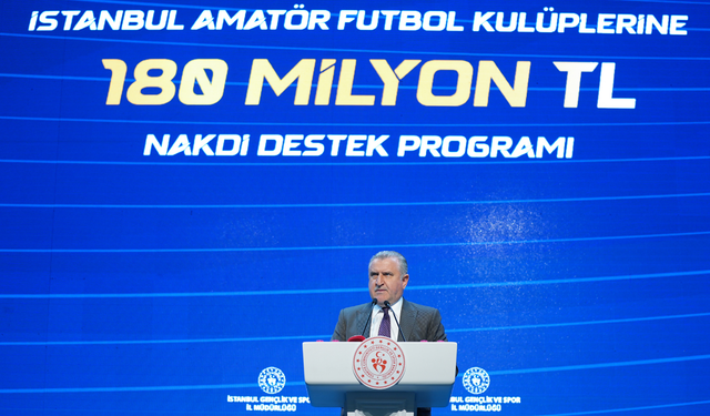 Amatör futbol kulüplerine 180 milyon lira destek sağlanacak