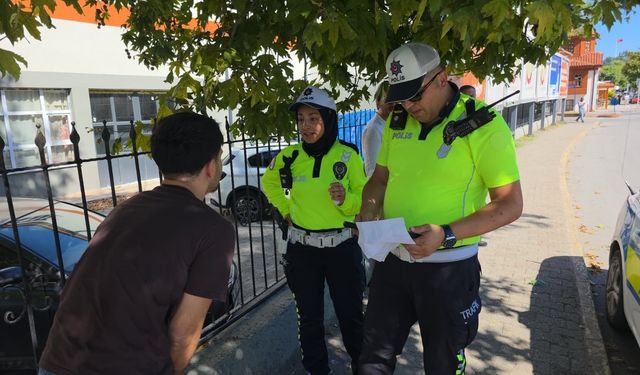 Dron kamerasına yakalandı! Yayaya yol vermedi, ehliyeti aldığı gün iptal edildi