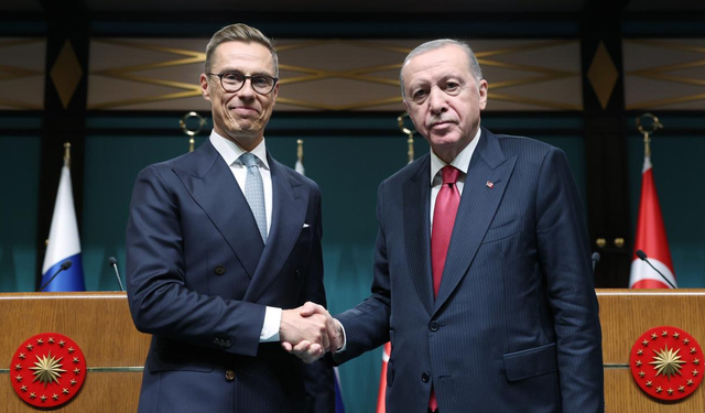 Cumhurbaşkanı Erdoğan, Finlandiya Cumhurbaşkanı Stubb ile bir araya geldi