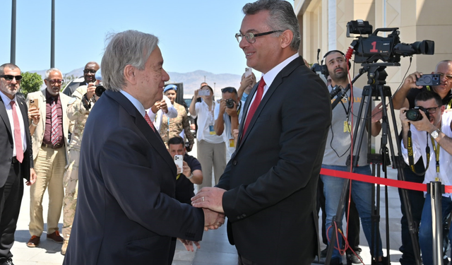KKTC'de kritik temas! Erhürman ve Guterres'ten çözüm mesajı