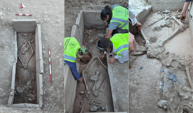 Aspendos'ta 2 bin 400 yıllık güreşçi mezarı keşfedildi