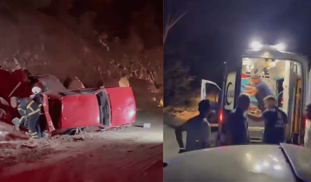 Karşıdan gelen araca yol vermek isterken 200 metrelik uçuruma yuvarlandı