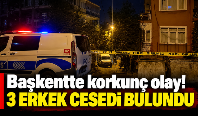 Başkentte korkunç olay! 3 erkek cesedi bulundu