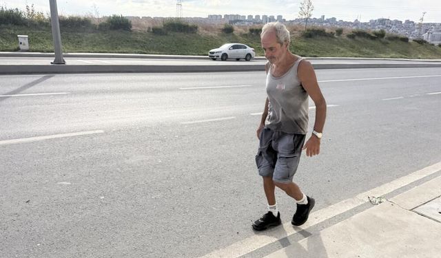 Avcılarlı 68 yaşındaki ‘Forrest Gump’! 6 yıldır günde 30 kilometre yürüyor