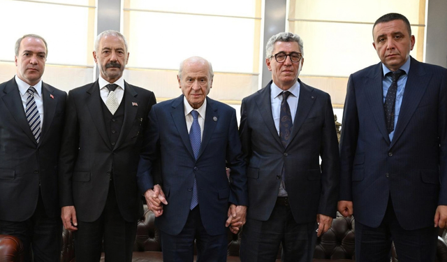 Sarallar ve Şahinler ailelerinden MHP Lideri Bahçeli’ye ziyaret