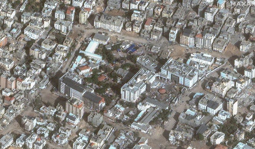 Gazze'deki son durum uydu görüntülerinde