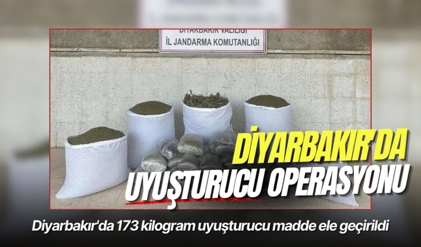 Diyarbakır'da 173 kilogram uyuşturucu madde ele geçirildi